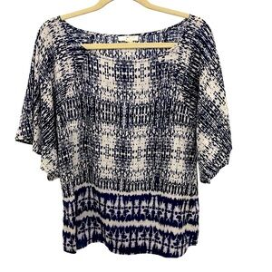 BLL New‎ York Top Blouse Size Small Petite Tye Dyed Boho Flowy Oversized